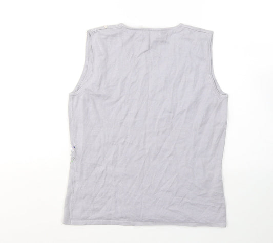 Womens UK Size 14 Essentials Purple Jersey Tank
