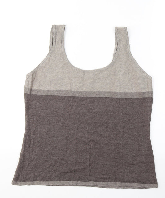 Womens UK Size 16 Per Una Brown Vest Jumper