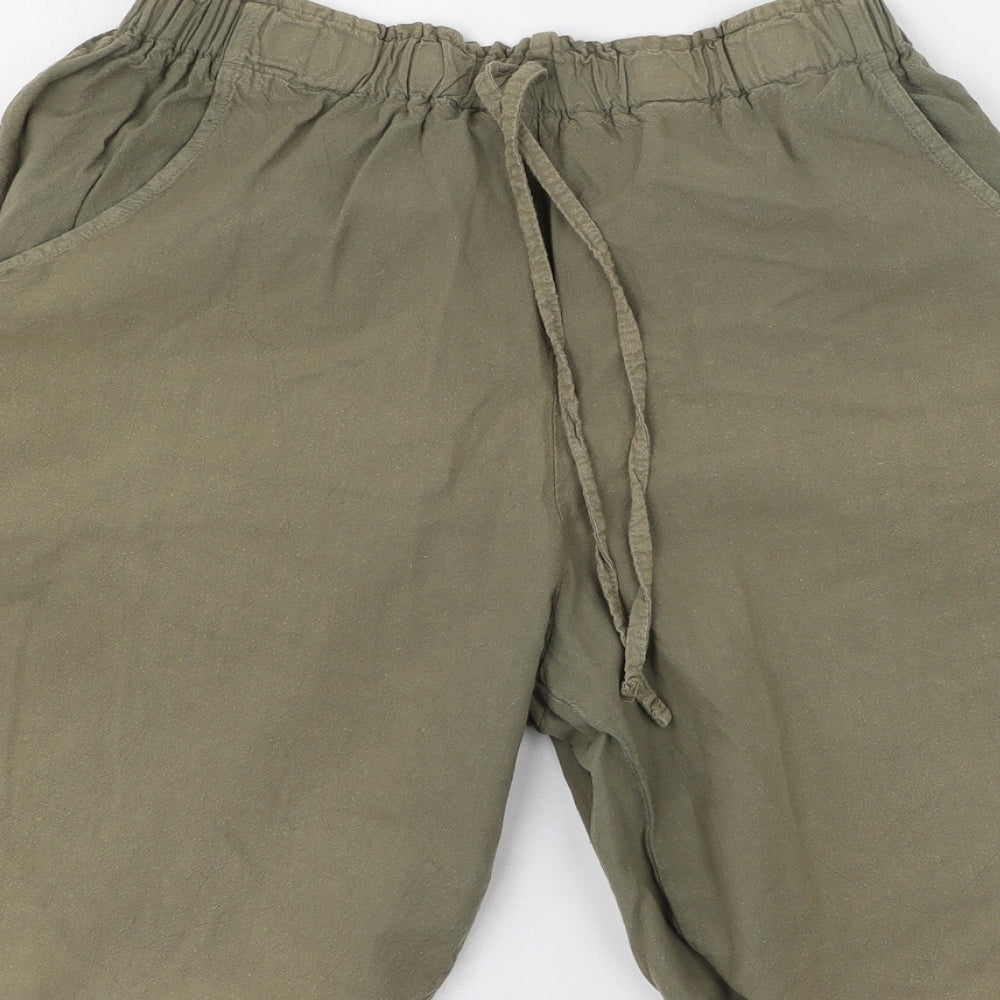 Womens UK Size S Bonmarche Regular Fit Green Trousers