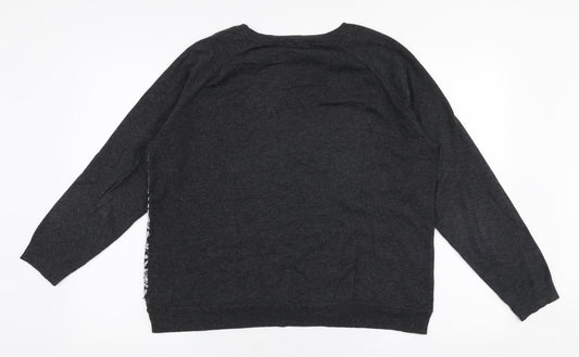 Womens UK Size 14 Marks and Spencer Grey Pullover Jumper