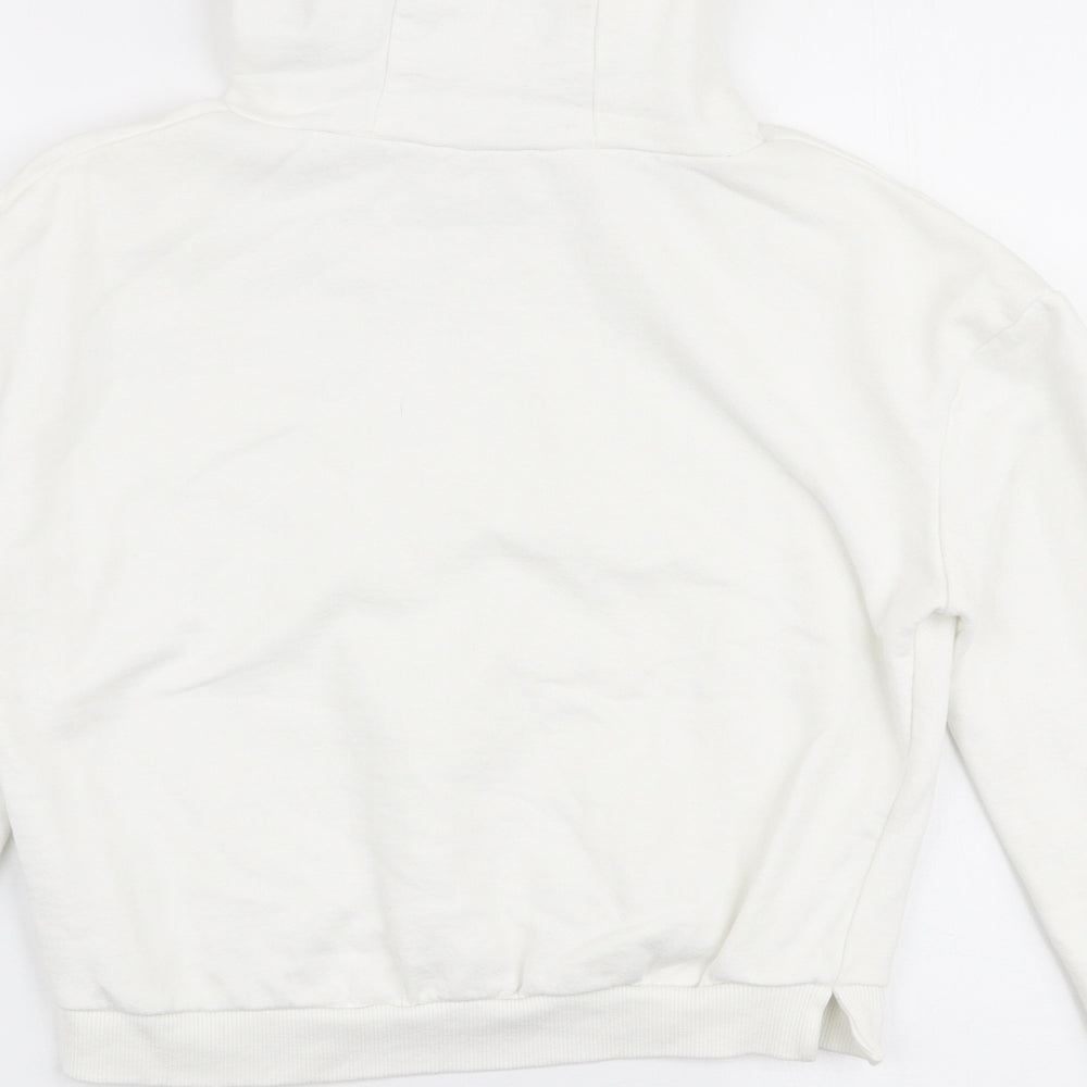 Miss E-vie Girls White Cotton Pullover Hoodie Size 13-14 Years Pullover