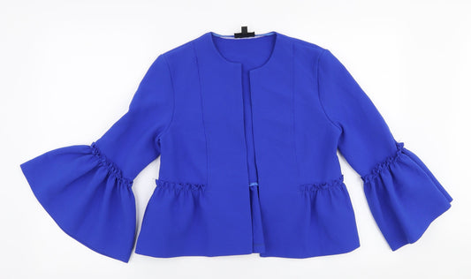 Topshop Womens Blue Jacket Blazer Size 8