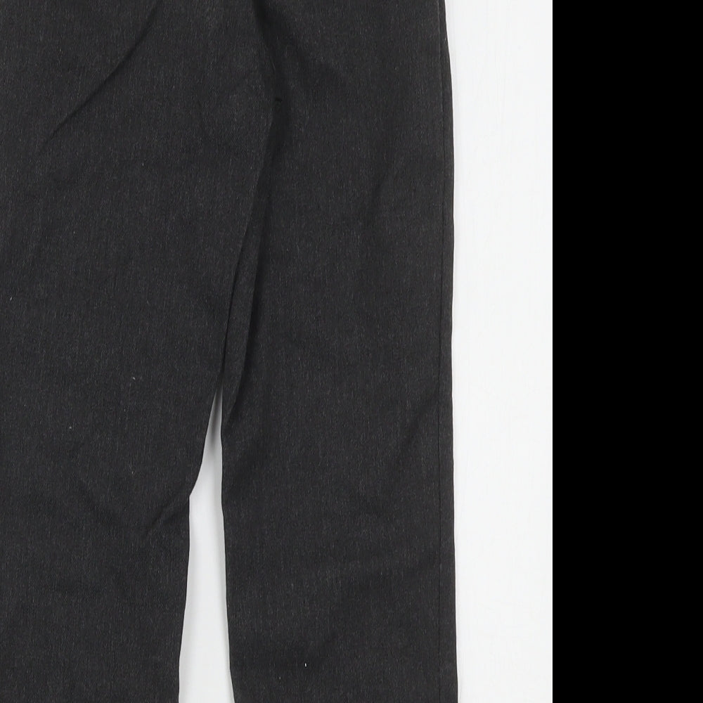 George Boys Grey Polyester Dress Pants Trousers Size 6-7 Years Regular Hook & Eye