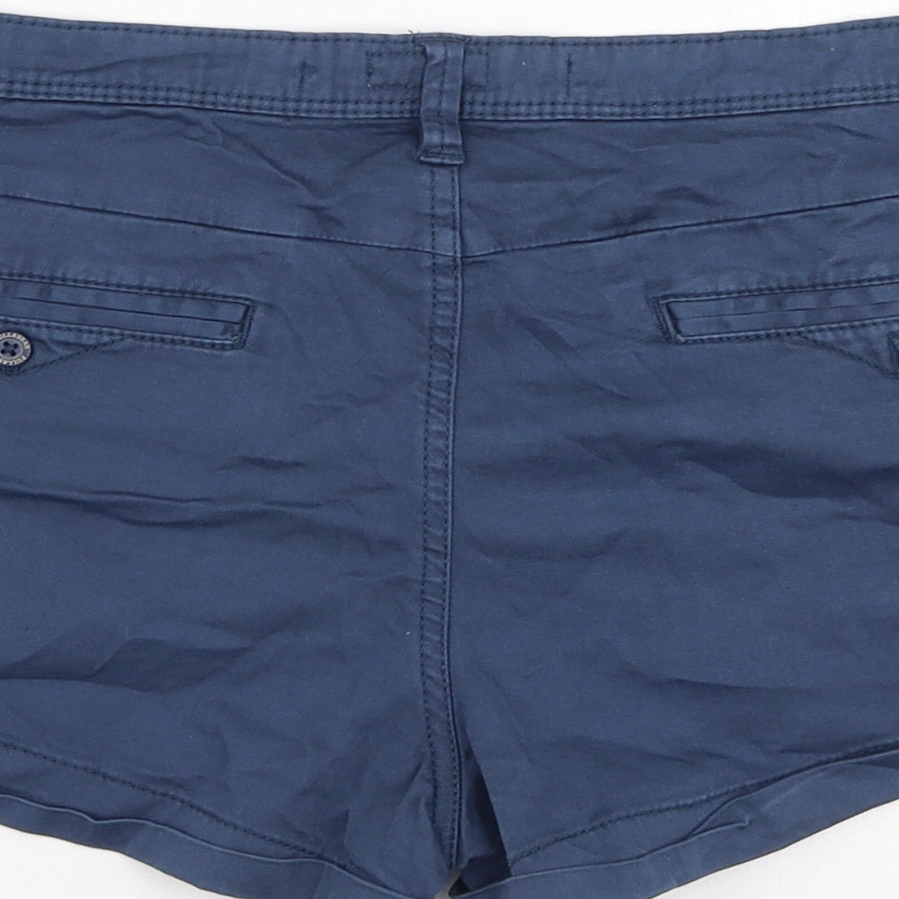 Pull&Bear Womens Blue Cotton Cargo Shorts Size 36 L4.5 in Regular