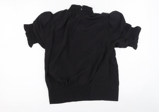 Womens UK Size 8 Dorothy Perkins Black Basic Blouse