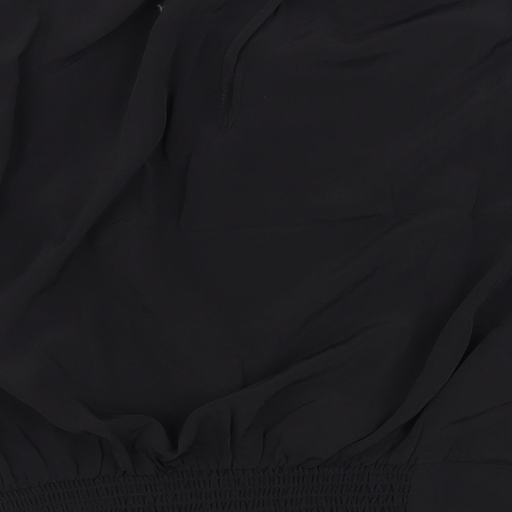Womens UK Size 8 Dorothy Perkins Black Basic Blouse