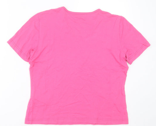 Womens UK Size 10 Gerry Weber Pink Basic T-Shirt