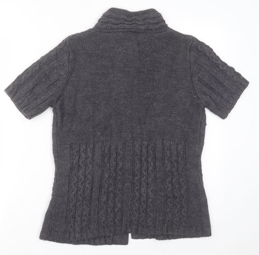 Womens UK Size S Yessica Grey Cardigan Jumper