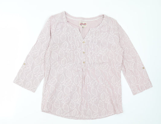 Womens UK Size 12 Faithful & True Pink Basic Polo