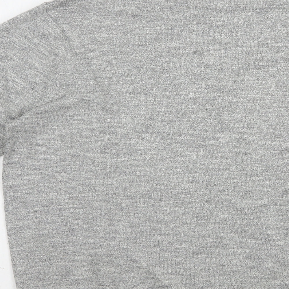 F&F Mens Grey Crew Neck Cotton Pullover Jumper Size M