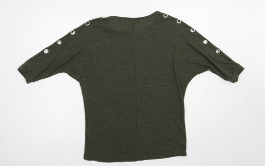 Womens UK Size S New Look Green Pullover Jumper