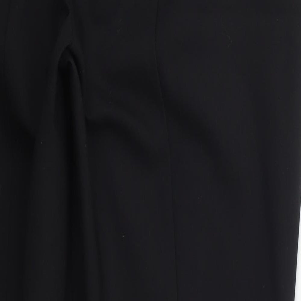 Inwear Womens Black Cotton Trousers Size 12 L25 in Regular Hook & Eye