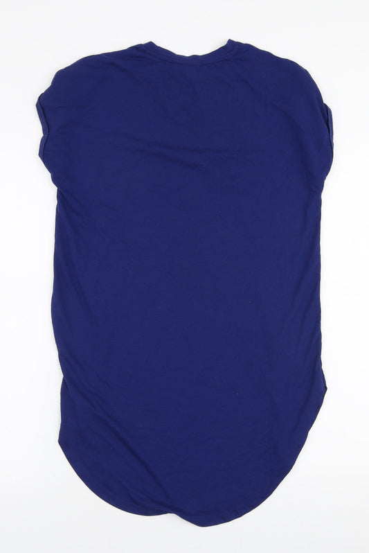 Primark Womens Blue Polyester Jersey T-Shirt Size XS Round Neck - Paris