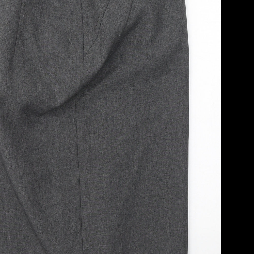 Atmosphere Womens Grey  Cotton A-Line Skirt Size 8   Zip