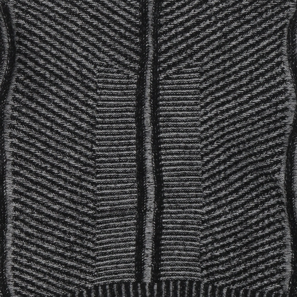 Marks and Spencer Womens Black V-Neck Acrylic Cardigan Jumper Size 14