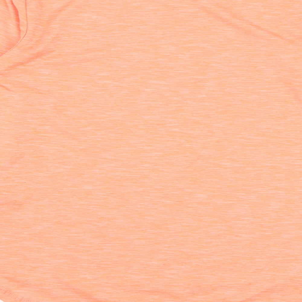Dunnes Stores Girls Orange Polyester Basic T-Shirt Size 8-9 Years Round Neck Pullover