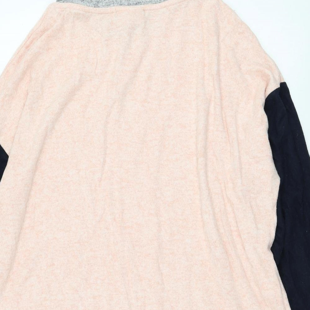 Wallis Womens Pink Viscose Pullover Hoodie Size 12 Pullover