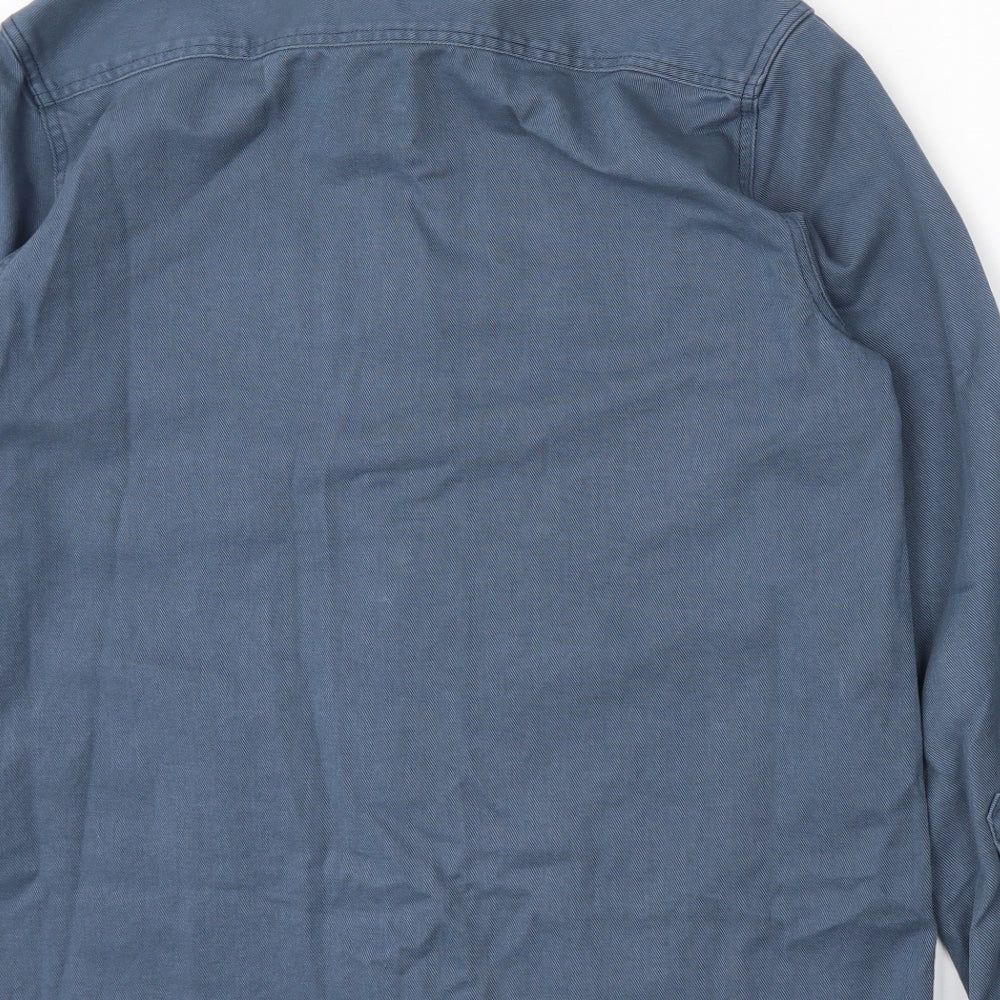 Primark Mens Blue Cotton Button-Up Size XS Collared Button