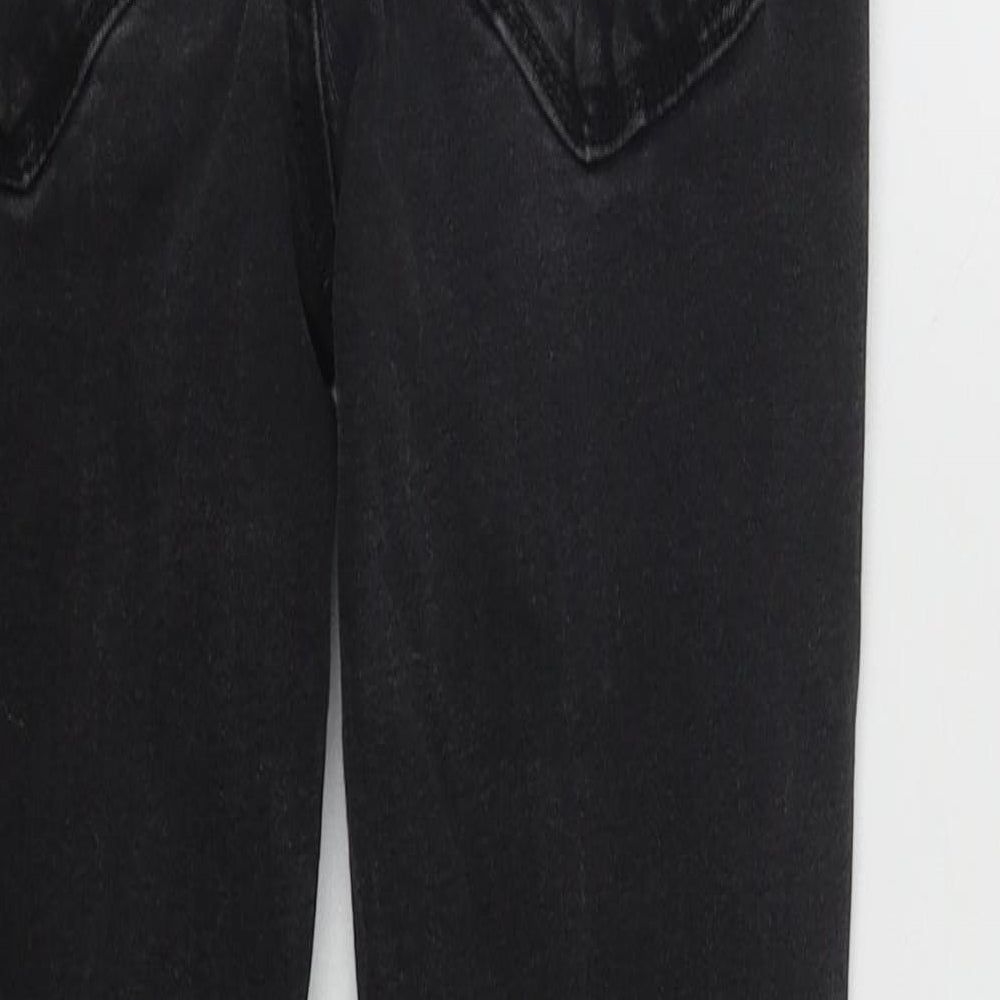 NEXT Girls Black Cotton Skinny Jeans Size 9 Months L25 in Regular Zip