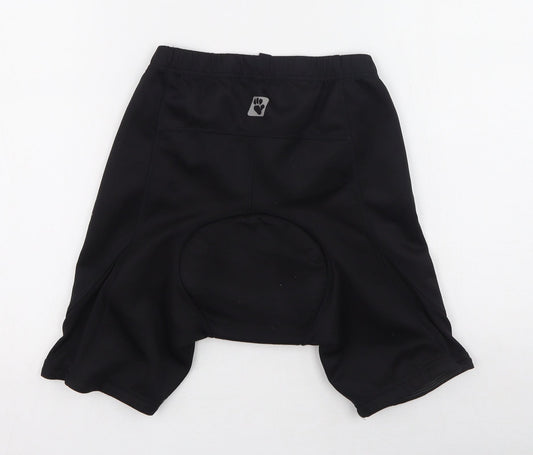 Muddy Fox Mens Black Polyester Sweat Shorts Size S L6 in Regular