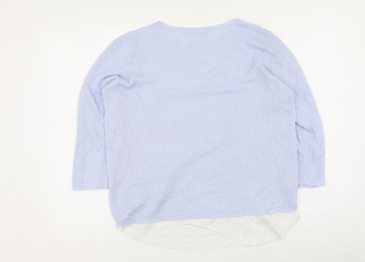 Dorothy Perkins Womens Purple Round Neck Acrylic Pullover Jumper Size 12