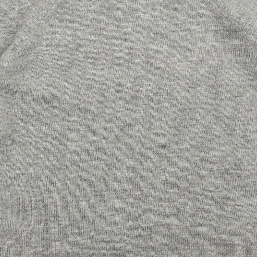 Nutmeg Womens Grey Crew Neck  Acrylic Pullover Jumper Size 10