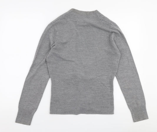 Womens UK Size 12 Debenhams Grey Cardigan Jumper
