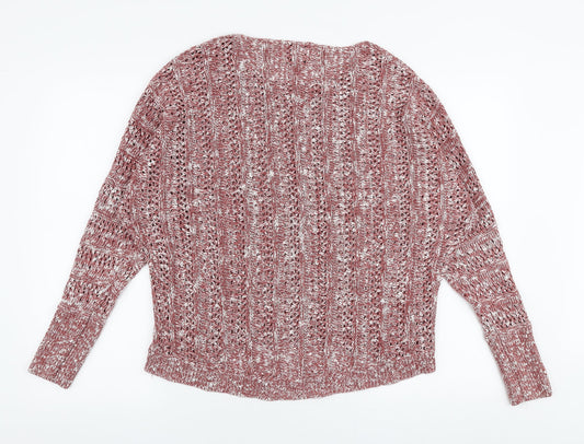 Womens UK Size 14 Papaya Red Pullover Jumper