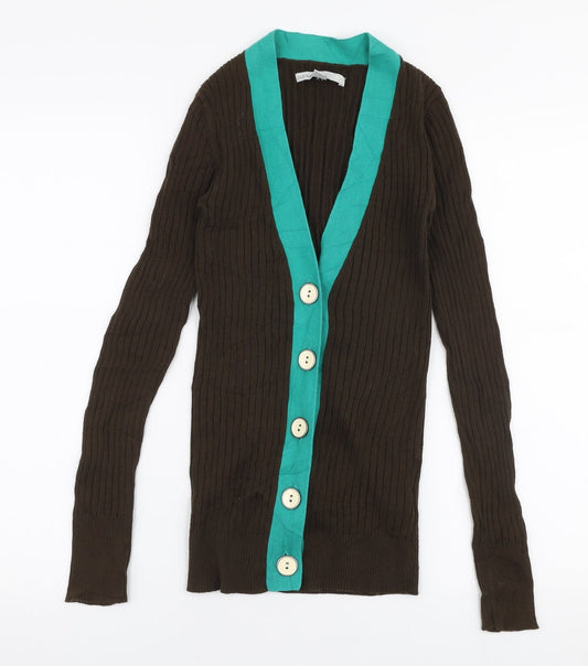 Womens UK Size XS Old Navy Brown Cardigan Jumper