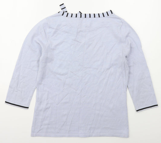 Womens UK Size 14 M&Co Blue Pullover Jumper