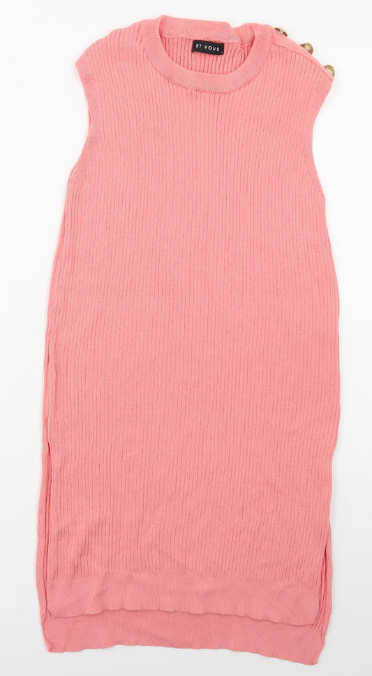 Womens UK Size M Matalan Pink Vest Jumper