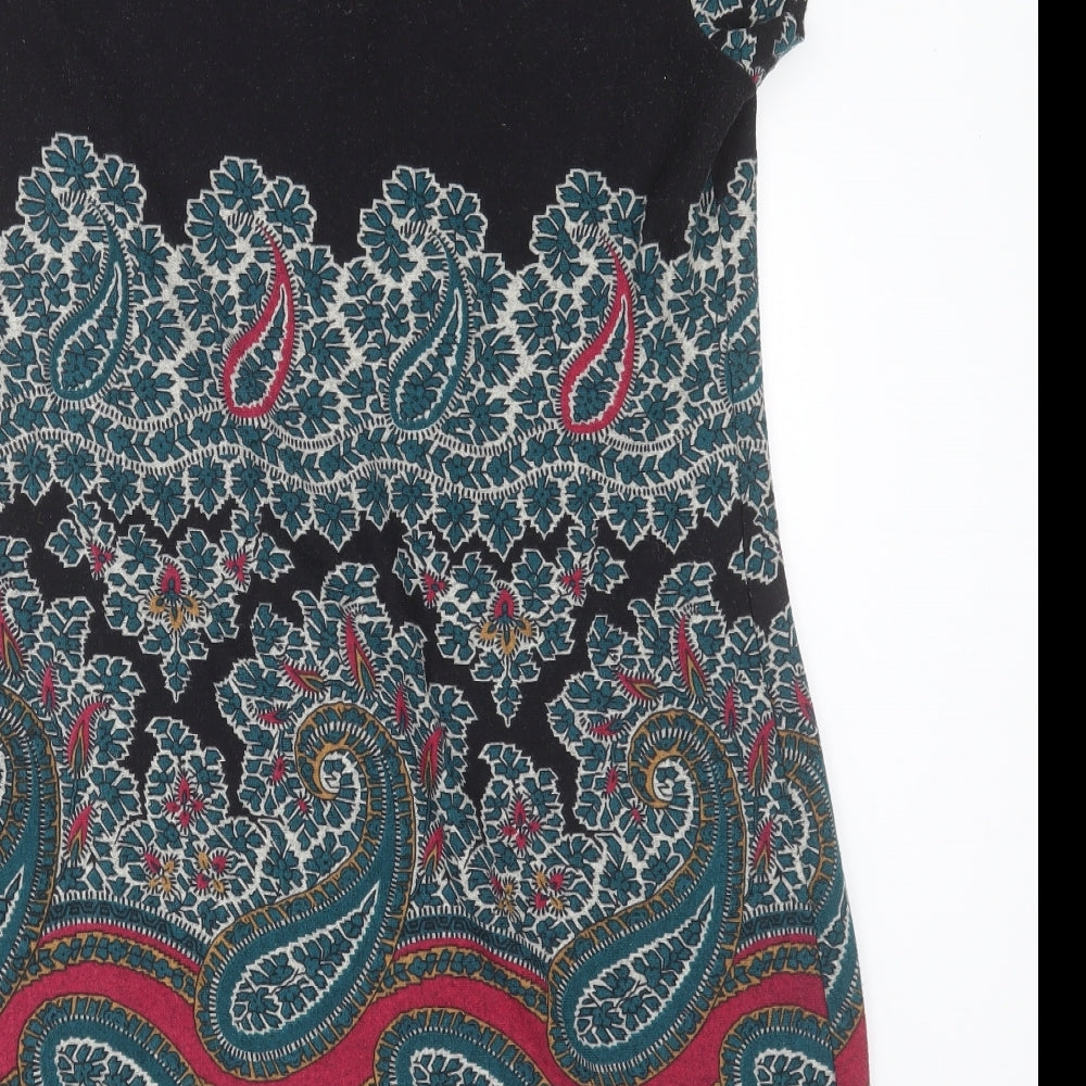 Inspire Collection Womens Multicoloured Geometric Polyester A-Line Size L Crew Neck Pullover