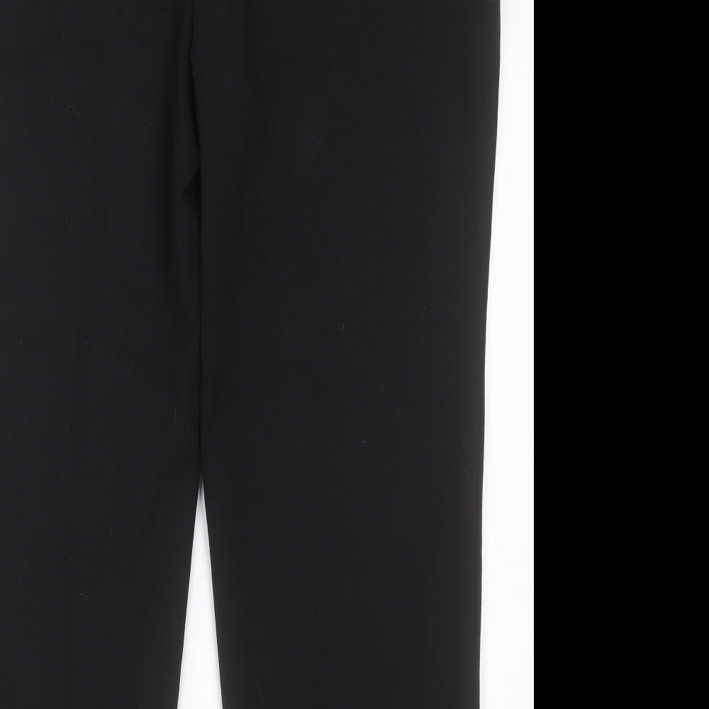 Marks and Spencer Womens Black Polyester Trousers Size 18 L27 in Regular