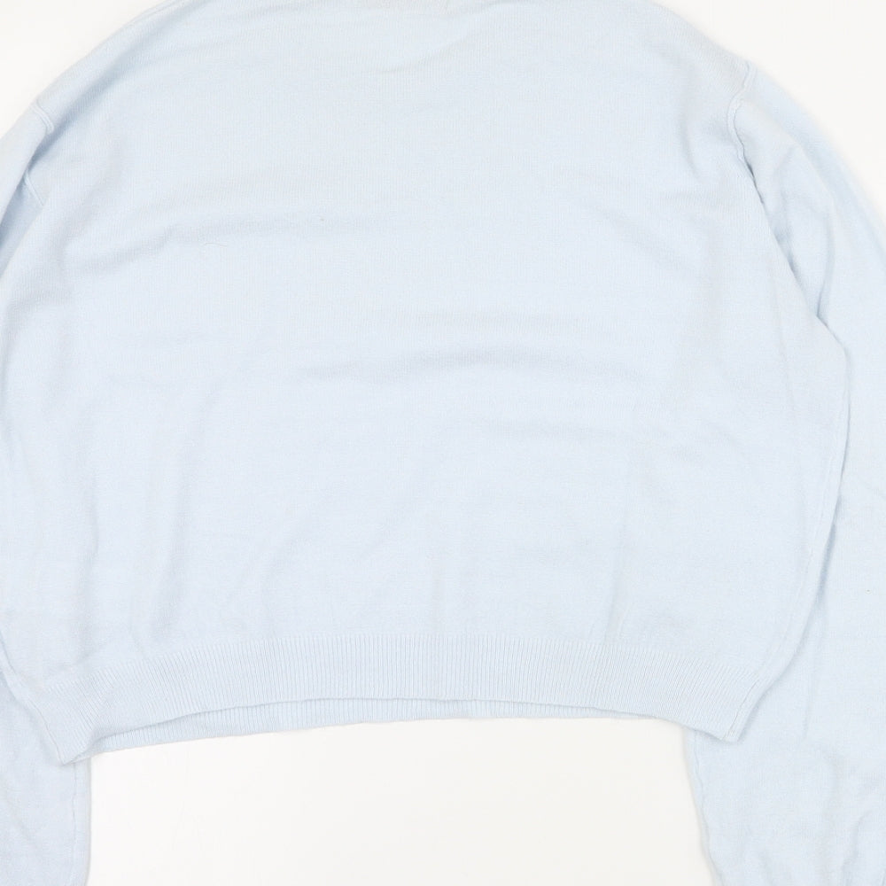 Womens UK Size S Pull & Bear Blue Pullover Jumper
