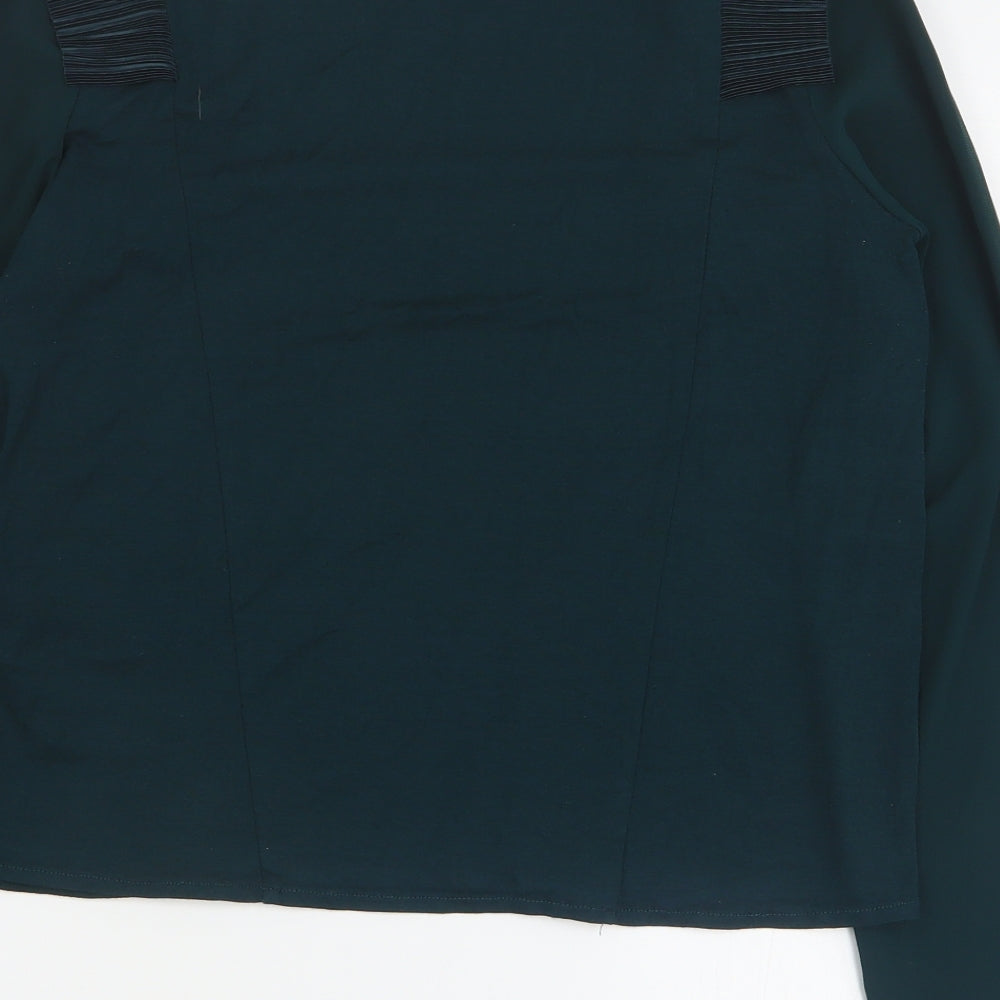 Womens UK Size M Zara Green Basic Blouse