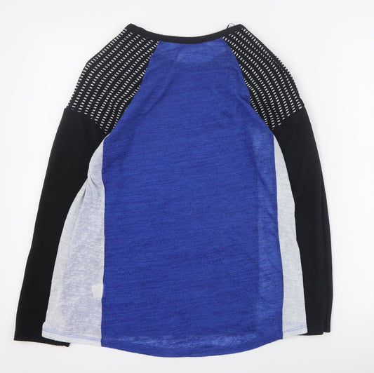 Primark Womens Blue Round Neck Polyester Pullover Jumper Size 10