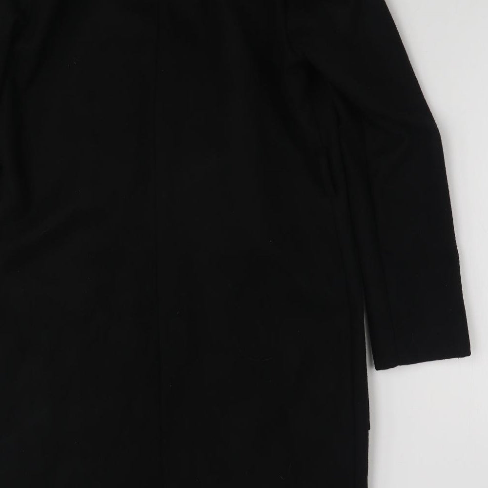Womens UK Size 10 Peacocks Black Overcoat
