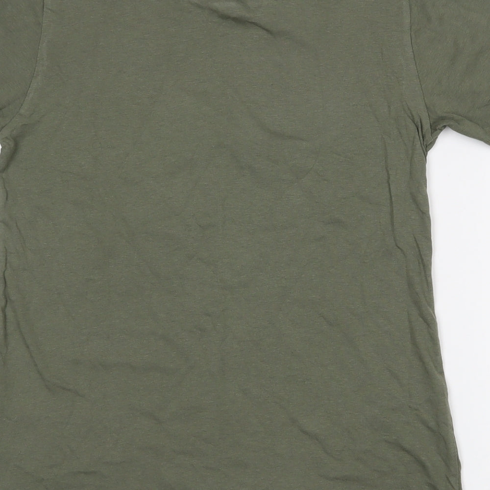 Pep & Co Girls Green Camouflage 100% Cotton Pullover T-Shirt Size 10-11 Years Crew Neck - Future Generation
