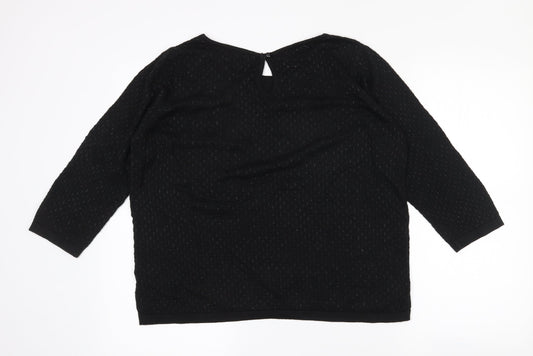 Womens UK Size 12 Per Una Black Pullover Jumper