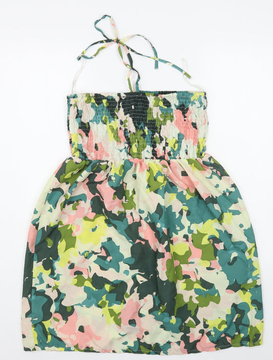 Primark Womens Multicoloured Camouflage Polyester A-Line Size M Halter Pullover