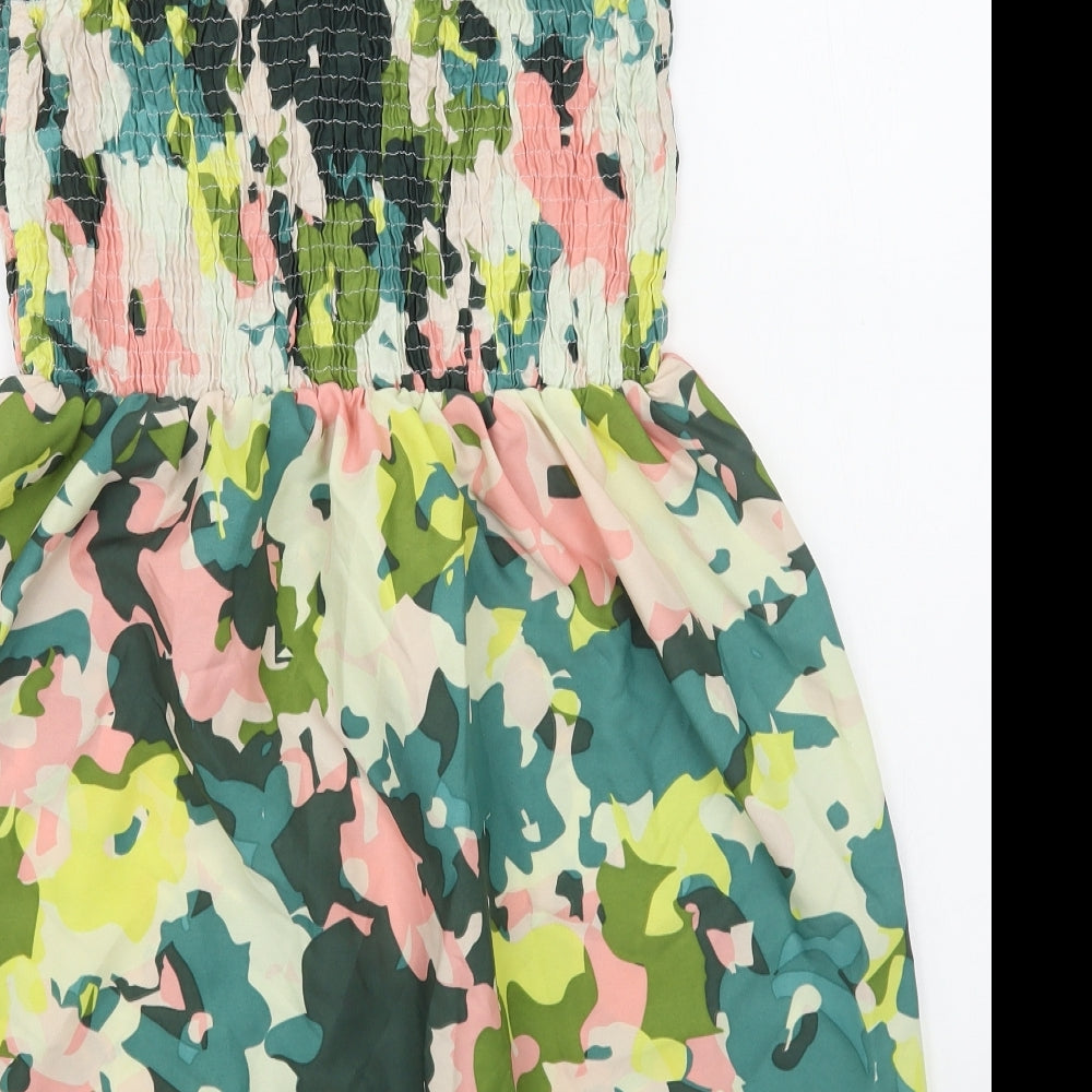 Primark Womens Multicoloured Camouflage Polyester A-Line Size M Halter Pullover