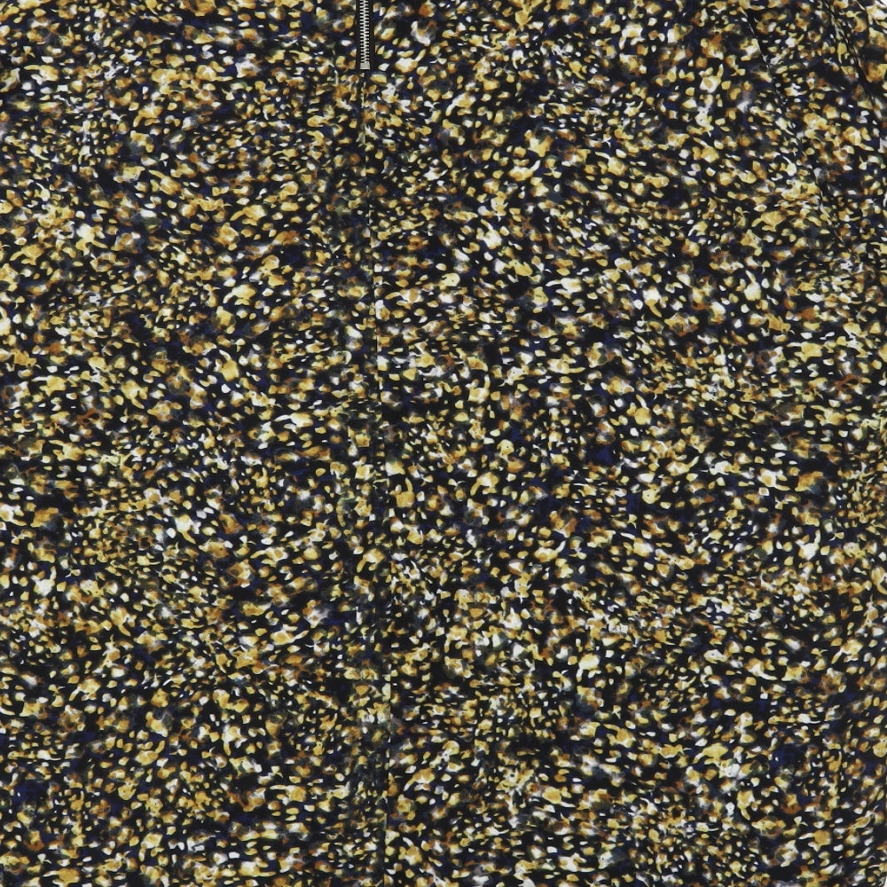 Primark Womens Multicoloured Geometric Polyester Basic Blouse Size 14 High Neck