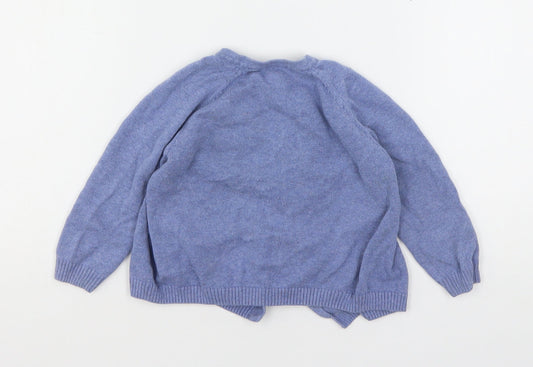 TU Boys Blue Cotton Cardigan Jumper Size 6-9 Months
