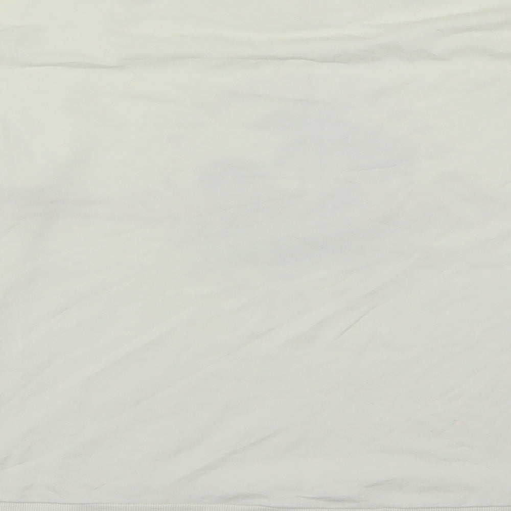 H&M Womens Ivory Cotton Pullover Sweatshirt Size S