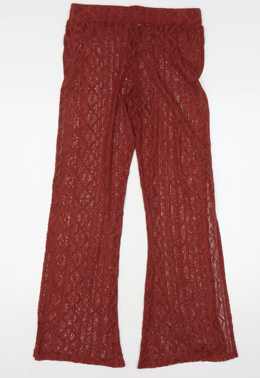 Primark Womens Brown Polyester Jogger Trousers Size 10 L32 in Regular