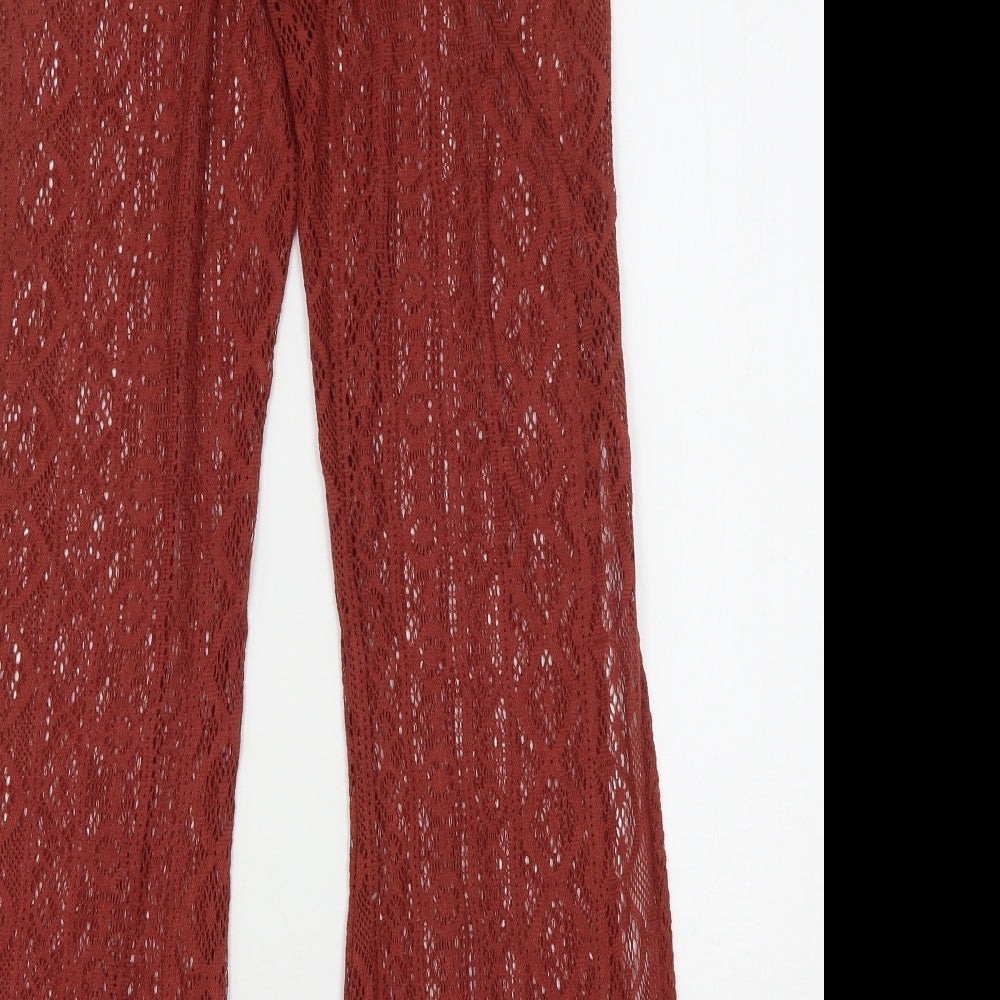 Primark Womens Brown Polyester Jogger Trousers Size 10 L32 in Regular