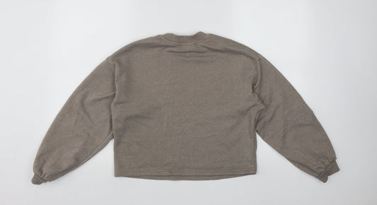 Primark Womens Beige Round Neck Polyester Pullover Jumper Size 2XS