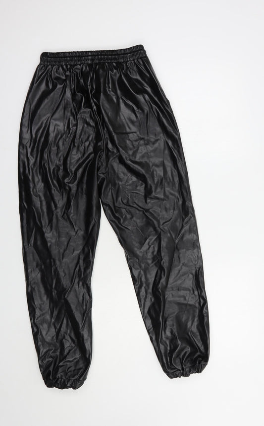 Womens UK Size XS Brave Soul Regular Fit Black Trousers