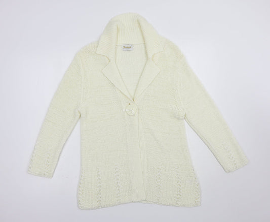 Womens UK Size S Roman Ivory Cardigan Jumper
