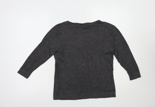 Womens UK Size 12 Per Una Grey Pullover Jumper